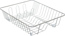 5Five Zwarte metalen afwasrek   39 x 33,5 x 10,5 cm