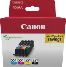 Canon 6509B015 inktcartridge 1 stuk origineel zwart, cyaan, magenta, geel