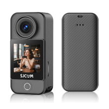 【Terug naar school】SJCAM C400 zakactiecamera 4K video met 6 assige gyrostabilisatie 1,3 inch touchscreen compact 6,8×3,2×2,6 cm draagbaar 172 min batterij waterdicht 30 m met behuizing snelle 5 GHz WiFi naar telefoon 16 MP foto slow motion voor fietsen wa