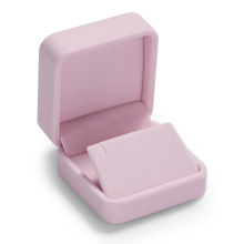 Oirlv fluwelen ringdoosje, roze opbergdoosje voor oorbellen, kettingen en armbanden, sieradenorganizer, cadeaudoosje voor aanzoek, verloving en bruiloft