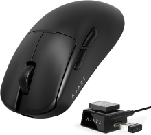 AJAZZ AJ159 V2 MC draadloze gamingmuis ondersteunt batterijvervanging, 300 mAh batterij direct volledig opgeladen PAW3311 sensor hoge precisie positionering met 1 kHz retourfrequentie DPI 24000 tri mode ultralicht ontwerp computer kantoor muis