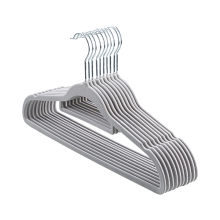 Ochama X J.ZAO Fluwelen Kledinghangers Set van 20, Antislip en Ruimtebesparend, Luxe Fluwelen Hangers voor Pakken en Jurken, Geen Strepen, Grijs