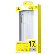 Baseus Crystalline HD gehard glas screenprotector voor iPhone 17 Pro / iPhone 18 Pro met stofvrije installatiebakje transparant 1 pack (inclusief 1 reinigingsset)