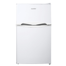 Comfee' RCT87WH2EU(E) Vrijstaande koelkast, kleine koelkast met verlichting, uitneembare planken, instelbare thermostaten, omkeerbare deuren, wit [Energieklasse E]