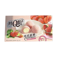 Q Brand Cacao Mochi aardbeiensmaak 80 g