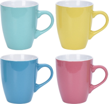 Excellent Houseware mokkenset van steengoed   340 ml, 4 stuks