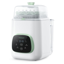 Momcozy BS03 volautomatische flessenwasser & sterilisator (inclusief 60 reinigingstabletten)   wit groen, cadeaus voor moeders