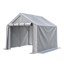 GIHAUVIA 8×8 FT (240×240 cm) Buiten tuinopslag, Fiets  & motorhok, Winterbestendige gereedschapstent met uv bestendig PE dak en opbergorganizer. Perfect voor tuingereedschap & diverse opslag, Geschikt voor fietsen en motorfietsen, Totale afmetingen 244×240×217 cm,