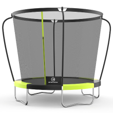SPORTSOUL Crown serie ronde trampoline voor buiten met veiligheidsnet, 8 ft tuintrampoline voor kinderen met beschermnet