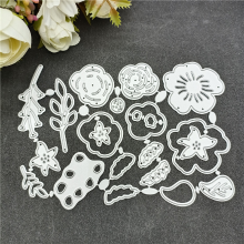 WhereHike Bloem Metalen Snijvormen Bloembladeren Reliëfstencil voor DIY Kaartmaken Scrapbooking Papier Knutselalbum Stempels Scrapbooking Die Cuts