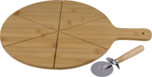 Alpina pizzabord Ø 34 cm met mes, 2 delig