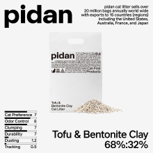 Pidan gemengde tofu kattenbakvulling   4 x 2,5 kg