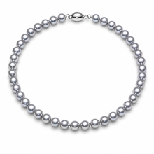 VoxorAI XL24 10 mm parelketting, universeel, luxe en hoogwaardig, donkergrijs