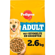 Pedigree droogvoer voor volwassen honden met gevogelte  en groentesmaak