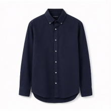 JAMES KINGDOM Oxford stoffen heren katoenen overhemd marineblauw XL