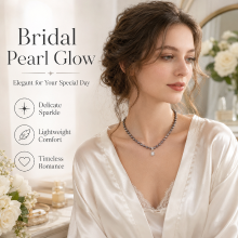 VoxorAI XL25 Grijze Bubble Sugar Cube Ketting met Parelketting, Truikettinghanger, Afneembaar, Geschikt voor alle seizoenen