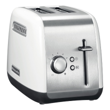 KitchenAid 5KMT2115EWH Broodrooster   Capaciteit voor 2 sneden   Hogelift opschuifhendel   Bagelstand   Witte afwerking