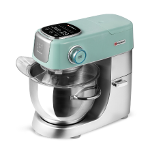 HAUSWIRT M5 hoogwaardige slimme staande mixer met led aanraakscherm, elektrische staande keukenmixer, 5 vooringestelde menu's, 5,5 l deegmixer, 11 snelheden, turkooisgroen