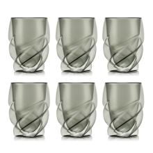 Bodum PAVINA PARIS dubbelwandige glazen   270 ml, transparant grijs, verpakking van 6