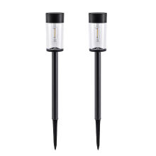 UME 2 Stuks Zonnepadverlichting voor Buiten, Heldere Zonne Tuinlampen met Metalen Design – IP65 Waterdicht, Automatisch Aan/Uit, 3000K LED Landschapsverlichting voor Tuin, Gazon, Looppad, Oprit, Terrasdecoratie