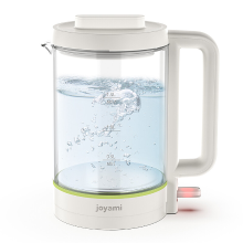 Joyami glazen waterkoker 1,5 l, roestvrij staal, snelle kookfunctie, 1500 W, BPA vrij, wit