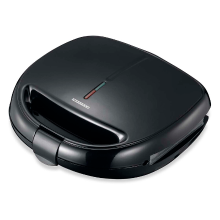 MELISSA 3 in 1 Sandwichmaker | Sandwich /Panini /Wafelplaten | 850 W | Automatische temperatuurregeling | Antiaanbaklaag | Zwart