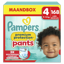 Pampers Premium Protection luierbroekjes maat 4 maandbox – 168 luierbroekjes