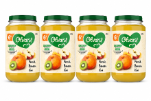 Olvarit Fruitsnack 6 maanden+ Perzik Banaan Kiwi 200 g * 4