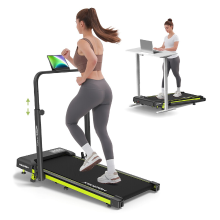 HadMax 3.0HP Walking Pad met helling, opvouwbaar stuur, tafelmodel loopband met magnetische afstandsbediening, draagvermogen 136 kg voor thuiskantoor