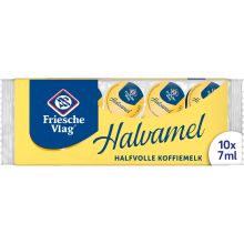 Friesche Vlag Halvamel koffiemelk   10 stuks