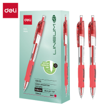 Deli gelstiften 0,5 mm, schrijfwaren voor kantoor, rood, 12 stuks