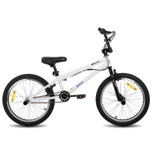 Hiland, Redeem, 20 inch BMX fiets voor kinderen en tieners, geschikt voor freestyle rijders van beginners tot gevorderden, met 360 gradenrotor en 4 pegs, wit