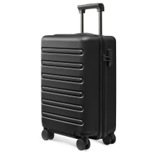 NINETYGO ANDES bagagekoffer, handbagage, 55,88 x 35,56 x 22,86 cm, goedgekeurd door de luchtvaartmaatschappij, 50,80 cm koffer met soepele dubbele spinnerwielen, hardcase handbagage, lichtgewicht reisbagage, TSA goedgekeurd, zwart, 20 inch