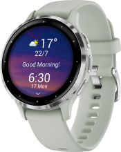 GARMIN Venu 3S   41 mm Smartwatch   Saliegrijs Siliconen Bandje