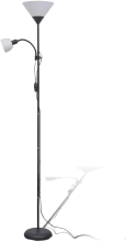 VidaXL Vloerlamp Staal   Zwart, 180 x 22,5 cm