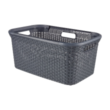 Curver Style wasmand   45 liter   wasmand   antraciet   premium opbergoplossing, duurzaam kunststof, moderne huisorganisatie