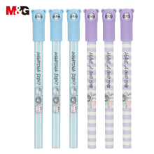 M&G So Many Cats Gelpennen, 6 Stuks Blauwe Inkt, Middelgrote Punt 0,7 mm, Schattig Kattenontwerp, Sneldrogende Gelpennen met Dop, Soepel Schrijven voor Kantoor en School