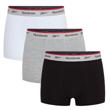 REEBOK Ovetts boxershorts   zwart/grijs gemêleerd/wit   maat M