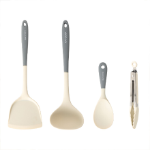 Maxcook Siliconen keukengerei Spatel Lepel Voedselhouder   Set van 4