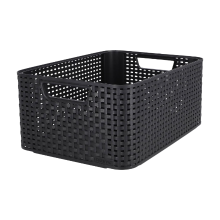 Curver Style Mand M   18 liter   Antraciet   Premium opbergoplossing, duurzaam kunststof, moderne huisorganisatie