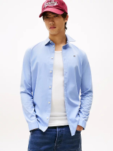 Tommy Hilfiger Tommy Jeans heren slanke pasvorm poplin overhemd   LAVENDER LUSTRE   XXS