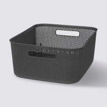 5Five Crochy Opbergmand   Grijs, 11 L, 34 x 28 x 14 cm