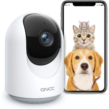GNCC P1 bewakingscamera voor binnen 1080P/360° horizontale groothoek/nachtzicht/bewegings  en geluidsdetectie/bediening op afstand/tweerichtingsaudio