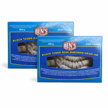 Ben's BML Black Tiger Garnalen 6/8 Met Kop En Schaal – 2 x 800 g