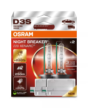 Osram Automotive OSRAM XENARC NIGHT BREAKER 220, D3S, +220% meer licht, Xenon koplamp, 66340XN2 2HB, 2 lampen