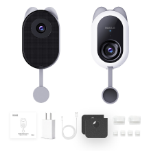Botslab W101 4 MP Binnenvenstercamera, Bewakingscamera met Buitenzicht | AI Persoonsdetectie, Huisdier /Bewegings /Voertuigdetectie, 24/7 Opname, Eenvoudige App bediening, 2,4/5 GHz WiFi