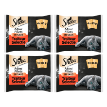 Sheba Mini filets in saus gourmet selectie kattenvoer 4* 4 = 16 x 85 g