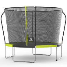 SPORTSOUL Crown serie ronde trampoline voor buiten met veiligheidsnet, 10 ft, tuintrampoline voor kinderen met beschermnet