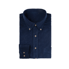 JAMES KINGDOM Corduroy Heren Katoenen Overhemd Navyblauw XL