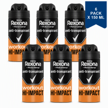 Rexona Deospray Men   Workout HI Impact 150 ml (6 Pack)